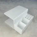 White acrylic eyelash extension pillow shelf and tool organizer stand for beauty salon use. - Pillow Rack / White
