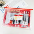 Set completo de papelería para exámenes con estuche, lápices 2B, bolígrafos, reglas y útiles. - Set de Papelería de Examen de 12 Piezas