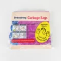 Bolsas de basura con cordón gruesas para el hogar, bolsas de plástico coloridas cocina. - 5 Rollos / Rosa