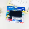 Erasable whiteboard marker set with eraser, black and red pens, easy wipe clean school office. - Blister Card 2+1 Pens
