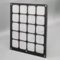 Acryl Pin Display Stand aus Filz Sammlerstück Abzeichen Aufbewahrung Rahmen Vitrine - Groß 24x30cm / Schwarz