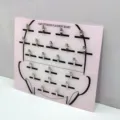 Acryl Haarverlängerung Platzierungsbrett Desktop Friseurinstrument mit Metallclips. - 342*295*5MM / Hellrosa Schaufensterpuppenkopf
