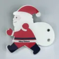 Santa Claus acrylic eyelash extension palette with magnetic design, cute holiday beauty tool. - Santa Claus with Backpack