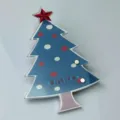 Christmas Tree Acrylic Eyelash Extension Pallet Lash Tray with Magnetic Dots for Beauty Tool - Christmas Tree Blue