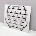 Weißes Acryl Haarverlängerung Platziertafel mit Metallclips für Perücken Styling Salon Zubehör. - 342*295*5MM / Weißer Schaufensterpuppenkopf