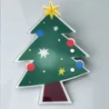 Acrylic Eyelash Extension Tray Christmas Tree Shape Lash Holder Tool with Magnetic Spots - Christmas Tree Green