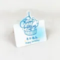 Creative cupcake shaped birthday greeting card, mini minimalist message card for party. - Cupcake Style
