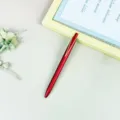 Roter einziehbarer Kugelschreiber, eleganter Metallstift für Bürobedarf und das tägliche Schreiben. - Rot