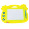 Kids magnetic drawing board with pen stamps cute yellow chicken shape erasable doodle toy - Rooster Shape / 30x21x1.7cm / Yellow
