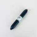 Multifunktionaler Fidget Spinner Eingabestift mit LED-Licht, schwarz-silbernes Plastik-Design. - Schwarz