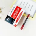 Roter doppelendiger Marker auf Ölbasis, wasserdicht und wischfest, 10er Pack für Industrie. - Hanjiang Marke Doppelköpfig / Rot