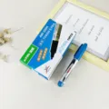 Blauer ölbasierter Permanentmarker Set mit 10 Stk Box, schnelltrocknendes, wasserdichtes Design. - Blaue Box