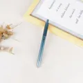 Metall Klick-Gelstift in Blau, professioneller Business Kugelschreiber mit Metallclip. - Hellblau