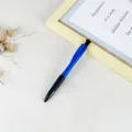 Plastic ballpoint pen blue and black press style office writing promotional gift pen - Blue Pen Blue Ink