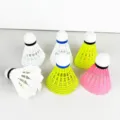 Langlebige Nylon Badmintonbälle bunt Indoor Outdoor Training Sport Federbälle Set - 6er-Pack / Gemischte Farben