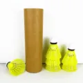 Robuste Nylon Federbälle strapazierfähige Kunststoffbälle mit Dose für Indoor und Outdoor - 6er-Pack / Gelb