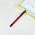 Einziehbare Metall-Gelschreiber in elegantem Weinrot mit Silberclip für Büro und Alltag. - Rot