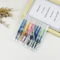 Bunter direkter Flüssig-Rollerball-Stift 7-Farben Nadelspitzen-Gelschreiber für Schüler - 0.5mm / Bunte Tintenroller 10 Stück Packung