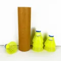 Langlebige Nylon Federbälle mit Aufbewahrungsrohr für Indoor Outdoor Sport Training Set - Taiwan Faser Stil / 6er-Pack / Gelb