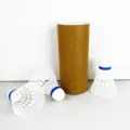 Nylon Federbälle langlebige Kunststoff Trainingsbälle mit praktischem Aufbewahrungsrohr - Taiwan Faser Stil / 3 Stück/Packung / Weiß