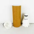 Langlebige Nylon Federbälle mit Aufbewahrungsröhre für Indoor Outdoor Sport Training - Gänsefeder Stil / 3 Stück/Packung / Weiß