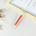 Creatieve spuitvormige markeerstift, oranje kleur marker pen voor studenten en kantoor. - Beitelpunt / Oranje