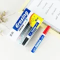 Abwischbare Whiteboard-Marker 10er Set mit 2.8mm Spitze, wasserbasierte Tinte, rot und schwarz. - Rot