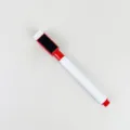 Magnetischer Whiteboard-Marker mit Radierkappe, rot-weisser Stiftkorpus für Büro. - Rot