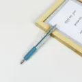 Einziehbarer Gelschreiber 0.5mm schwarze Tinte Schüler Schreibwaren mit bequemem blauem Griff. - 0.5mm / Seeblau
