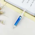 Kreativer spritzenförmiger Druckbleistift mit blauer Flüssigkeit, lustiges Schreibwarengeschenk. - Blau