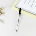 Black ballpoint pen 1.0mm office stationery clear barrel study writing tool smooth ink nice - Black