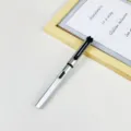 Silberner Metall-Gelschreiber, glatter Schreib-Business-Signierstift mit minimalistischem Design. - Silber