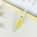Kreativer Spritzen-Druckbleistift mit gelber Flüssigkeit, süße 0,7 mm Schüler-Schreibwaren. - Gelb