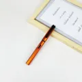 Oranger Business Gelschreiber mit Metalltextur, glatter Tintenroller für Büro und Schule. - Orange