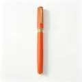 Orangefarbener Metall-Gelschreiber mit goldener Klammer fuer Business und Werbung. - 0.5mm / Orange