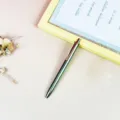 Eleganter Metall-Gelschreiber mit Clip für Büroarbeit und weiches tägliches Schreiben. - Metallisch Grau
