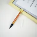 Professional cinnabar brush pen for calligraphy, red ink soft tip pen with sparkling barrel. - Black