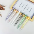 Buntes transparentes Set ausziehbarer Gelschreiber, minimalistischer Diamant-Schulbedarf - Mischfarben