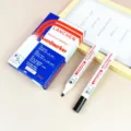 LANCHEN Whiteboardmarker Set mit Box, Schwarze Rundspitze Trocken abwischbare Stifte Büro. - Runde Spitze Gekastet / Schwarz