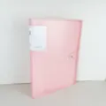 Roze A4 plastic documentenmap met 30 vakken en elastiek voor schoolpapier opslag. - 60 pagina's / Roze