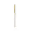 Weisser Metall Gelstift mit Goldrand, elegante Geschenkkugelschreiber fuer das Bueros. - 0.5mm / Elfenbein