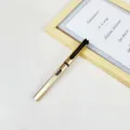 Gouden metalen gelpen zakelijke handtekeningpen met clip en inktvenster voor kantoor en school - Goud