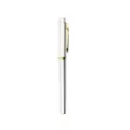 Silberner Metall-Signierstift mit goldener Klammer, eleganter Business-Geschenkstift. - 0.5mm / Gletschersilber