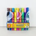Sneer 18-Farben doppelseitige Marker Stifte Set, leuchtende Farben für Kunst und Design. - Achtzehn Farben Doppelspitze Marker Weichbox