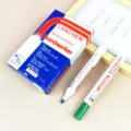 Grüner abwischbarer Whiteboard-Marker mit runder Spitze, schnelltrocknend für Schule u. Büro. - Runde Spitze Gekastet / Grün
