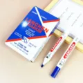 Grosse kapazitaet keilspitze marker stift blaue tinte schnelltrocknend wasserdicht buero - Quadratische Spitze Gekastet / Blau