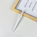 Witte kristallen diamanten intrekbare gelpen, vloeiende zwarte inkt schrijver voor studenten. - Wit
