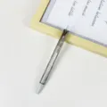 Minimalistische kristallen diamant intrekbare gelpen met ST-punt voor soepel schrijven. - Zwart