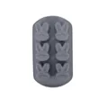 Grey silicone 6-cavity rabbit cake mold for baking chocolate pudding jelly and pastries. - 6-Cavity Bunny Nordic Gray