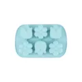 Blue 6-cavity silicone baking mold flower tulip shape for cake chocolate jelly pudding - 6-Cavity 2 Flowers Nordic Blue
